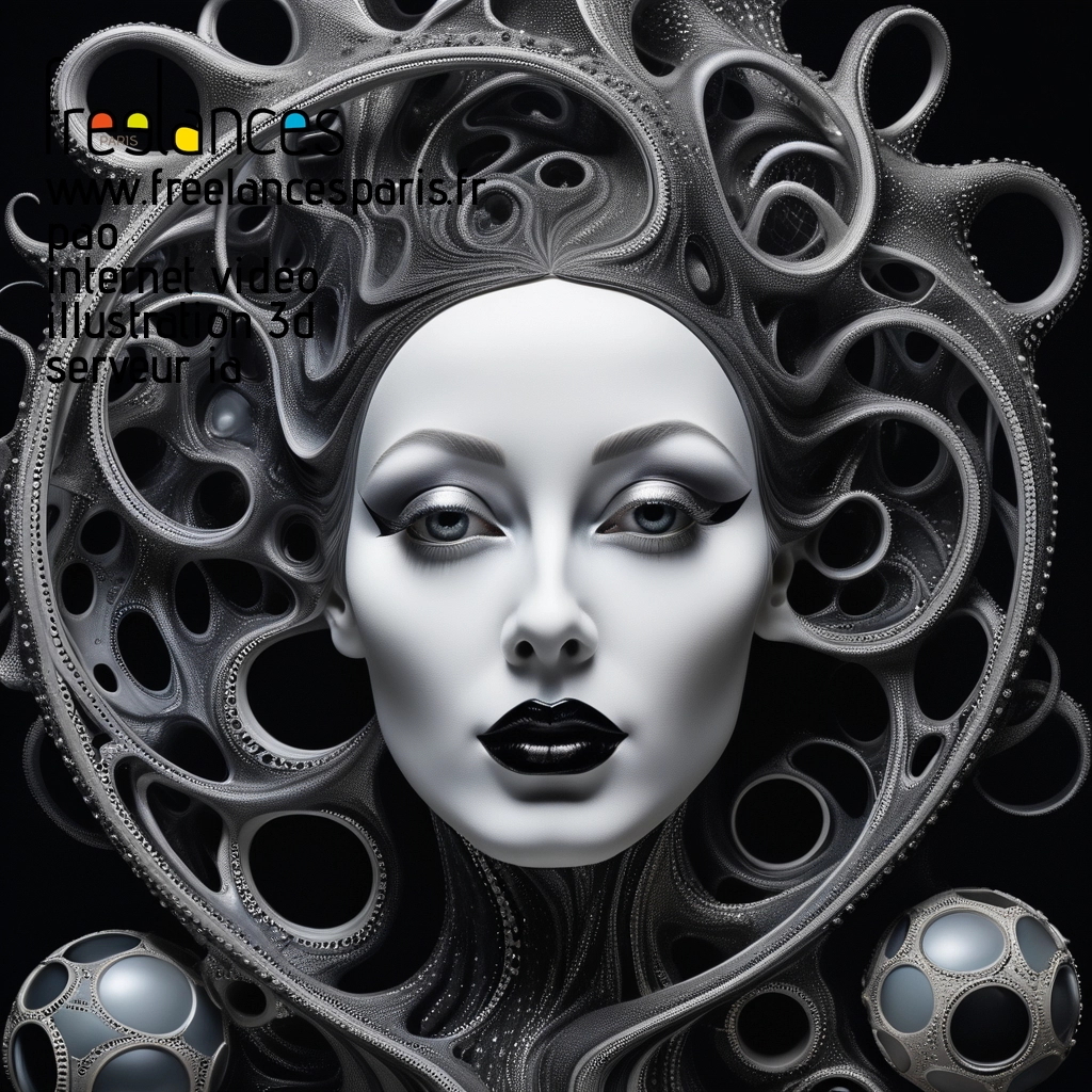 Pao mise en page internet vidéo illustration 3d serveur IA générative AI freelance paris studio de création magazines ufvlqi30